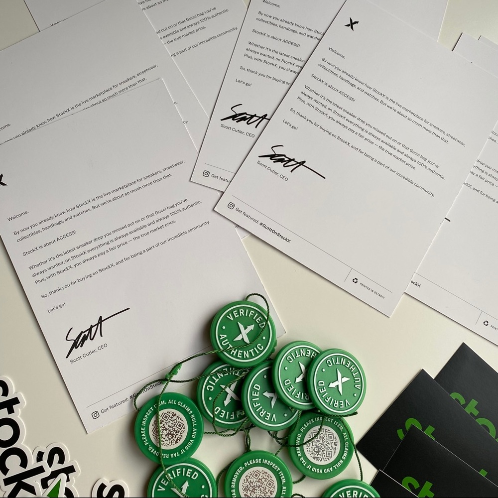 Authentic UNCUT StockX Tag, Sticker, Card - Picture 6 of 7